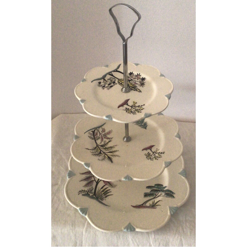 Vintage porcelain cake display server 