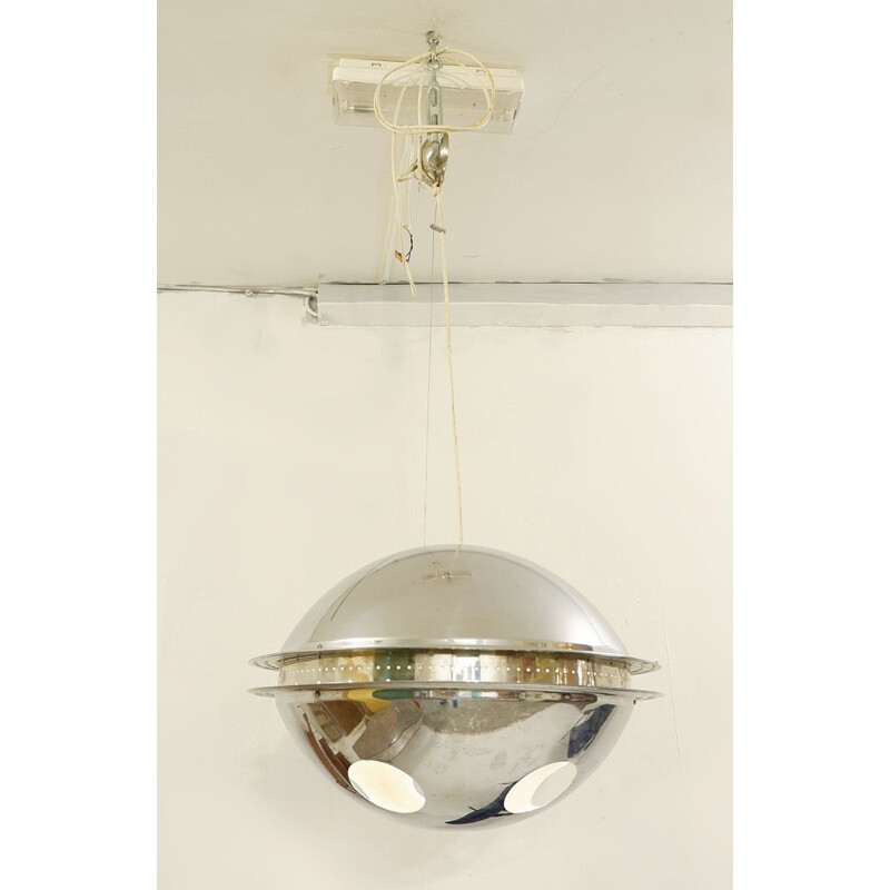 Vintage chrome pendant lamp