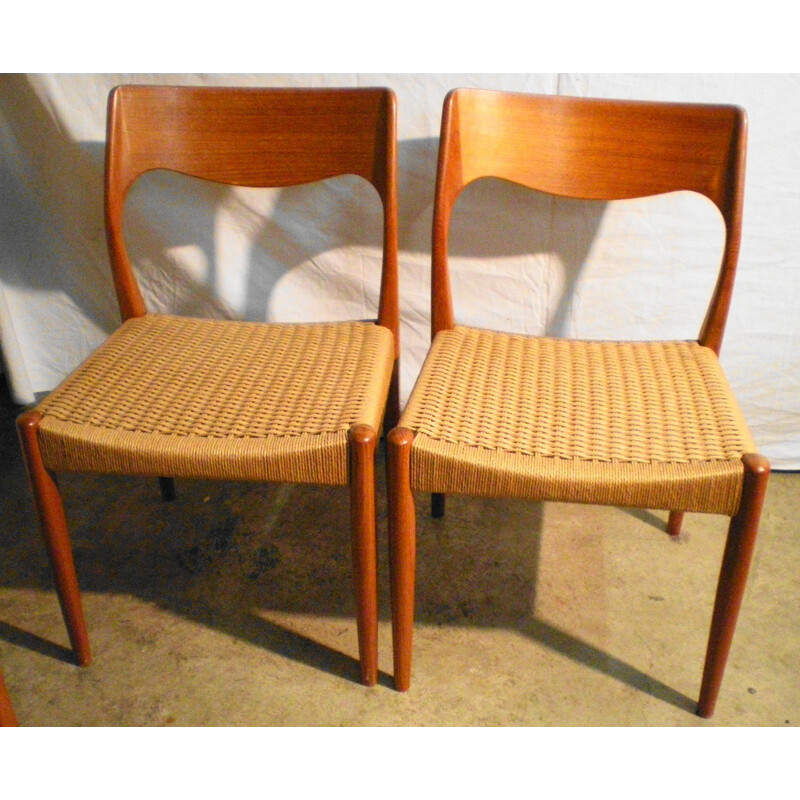 Pair of teak Danish Vintage Chair 1960