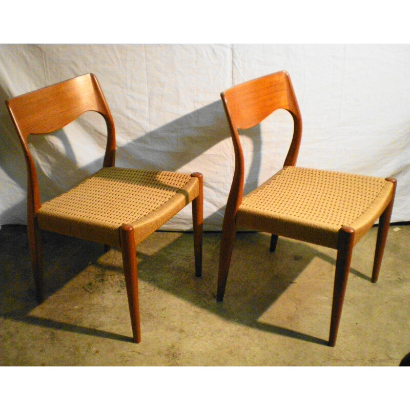 Pair of teak Danish Vintage Chair 1960