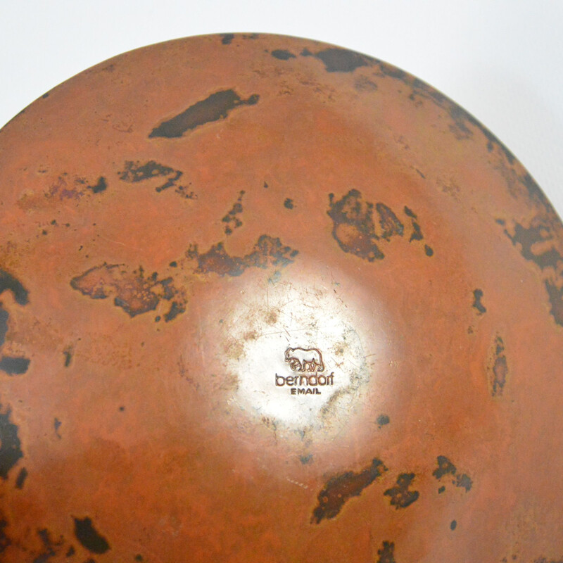 Vintage Enameled copper bowl by Krupp Berndorf 1960