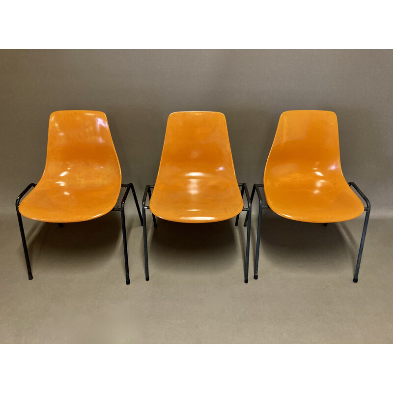 Set of 6 vintage Georg Leowald chairs 1960