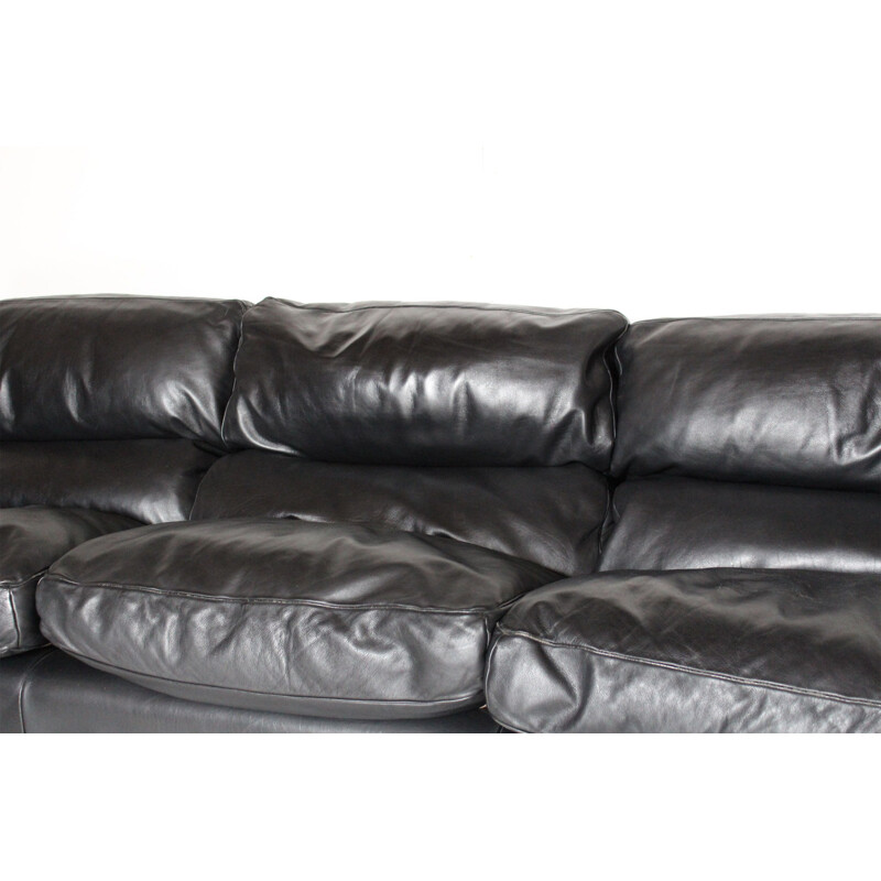 Vintage leather sofa for Poltrona Frau 1980 