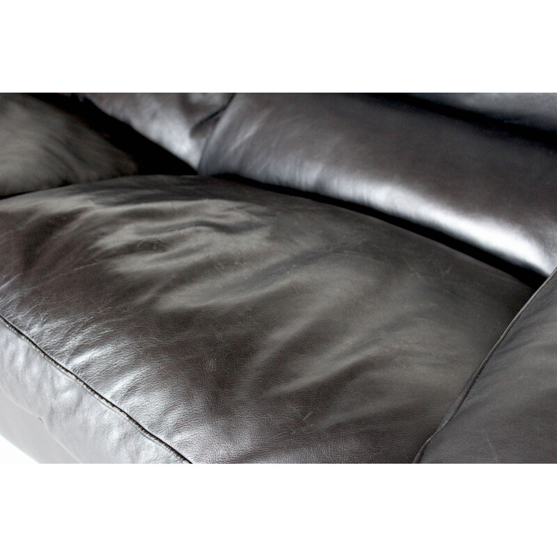 Vintage leather sofa for Poltrona Frau 1980 