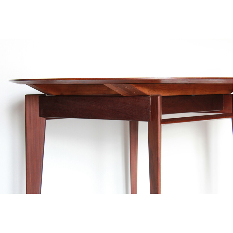 Vintage Extendible Dining Table in Teak by Vittorio Dassi 1950s