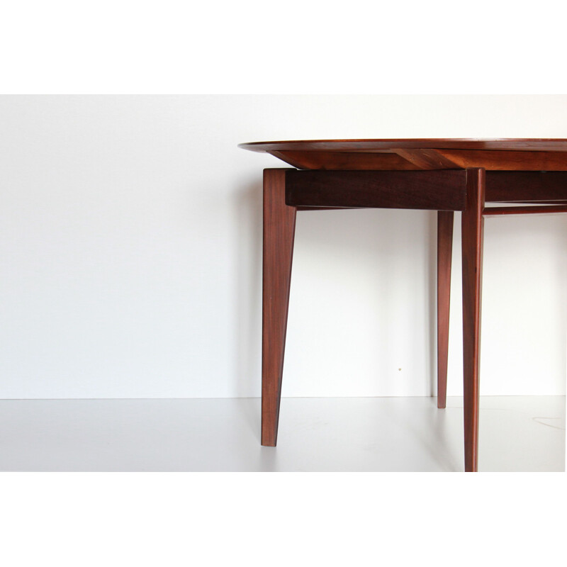 Vintage Extendible Dining Table in Teak by Vittorio Dassi 1950s