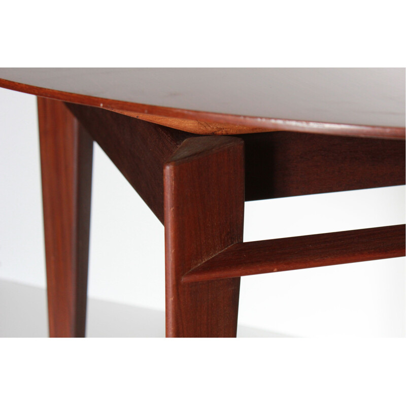 Vintage Extendible Dining Table in Teak by Vittorio Dassi 1950s