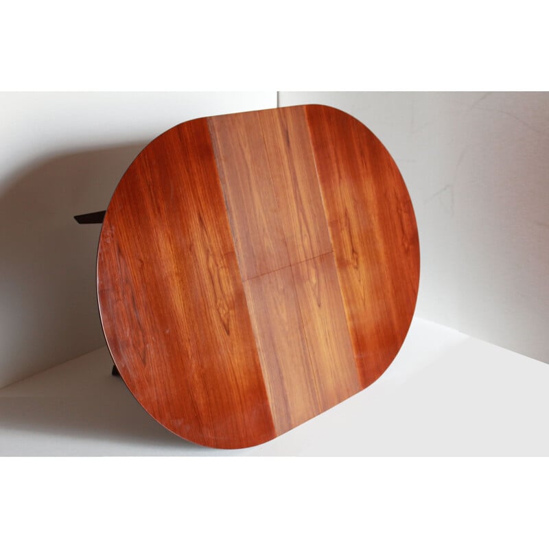 Vintage Extendible Dining Table in Teak by Vittorio Dassi 1950s