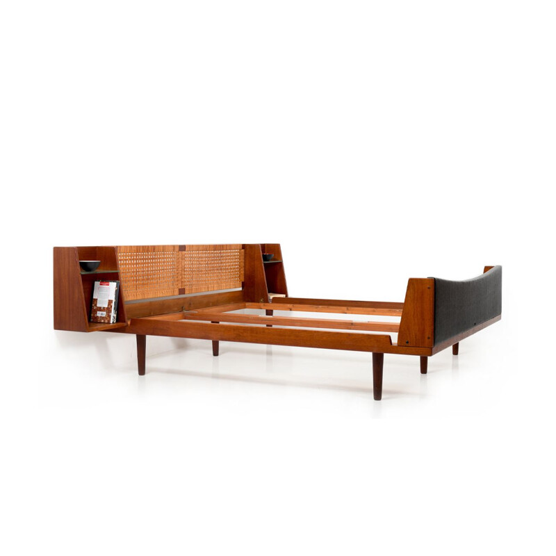 Vintage Teak Kingnsize Double Bed by Hans J. Wegner for Getama 1950s