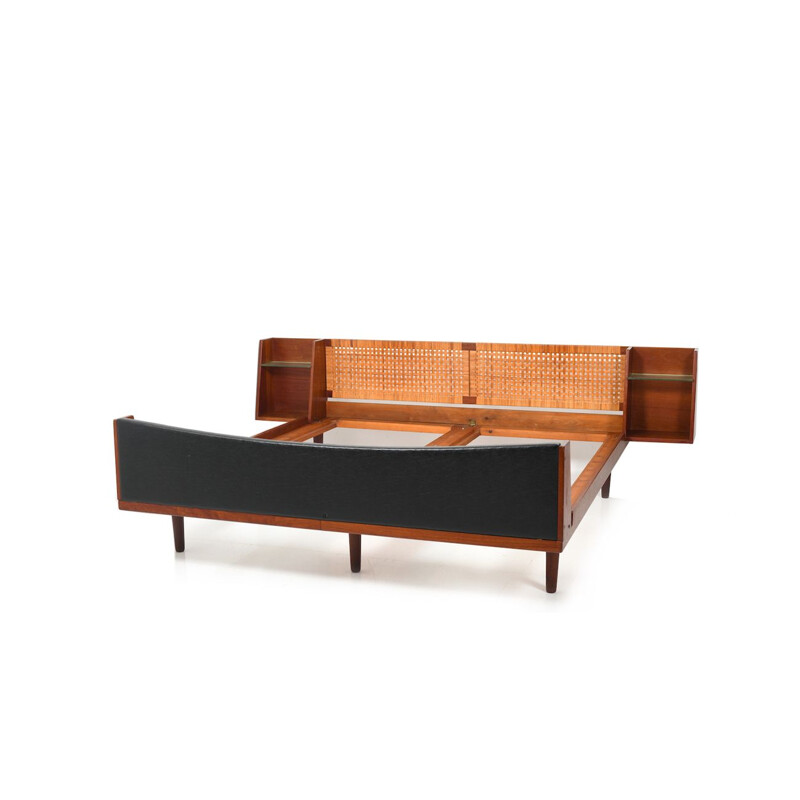 Vintage Teak Kingnsize Double Bed by Hans J. Wegner for Getama 1950s