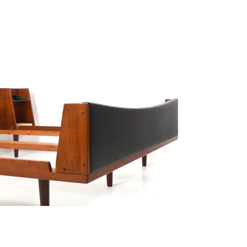 Vintage Teak Kingnsize Double Bed by Hans J. Wegner for Getama 1950s