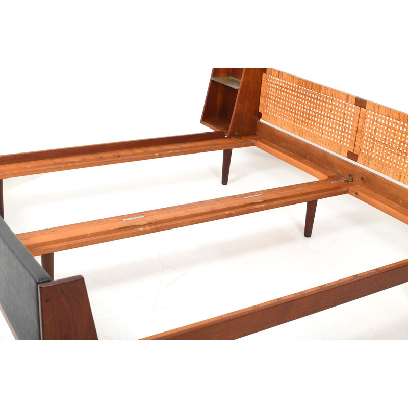 Vintage Teak Kingnsize Double Bed by Hans J. Wegner for Getama 1950s