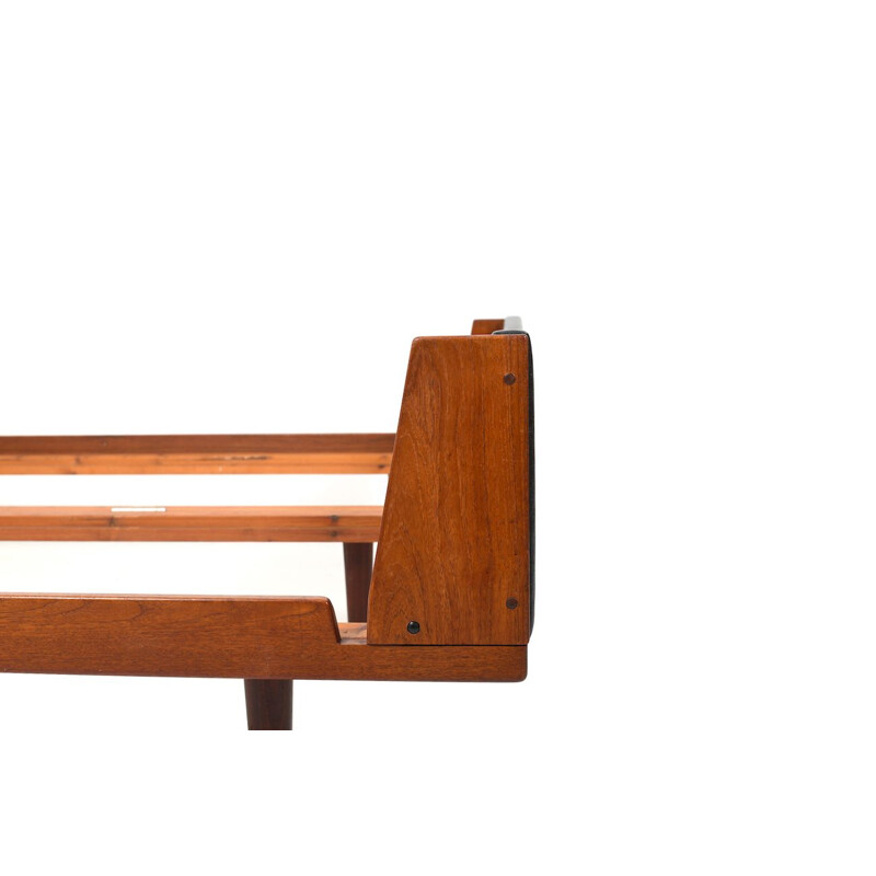 Vintage Teak Kingnsize Double Bed by Hans J. Wegner for Getama 1950s