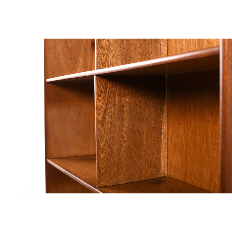 Vintage University Bookcase in Teak and Oak, Denmark 1950s 