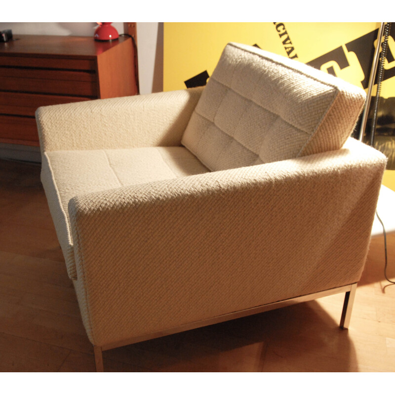 Knoll mid-century armchair in fabric, Florence KNOLL - 1960s