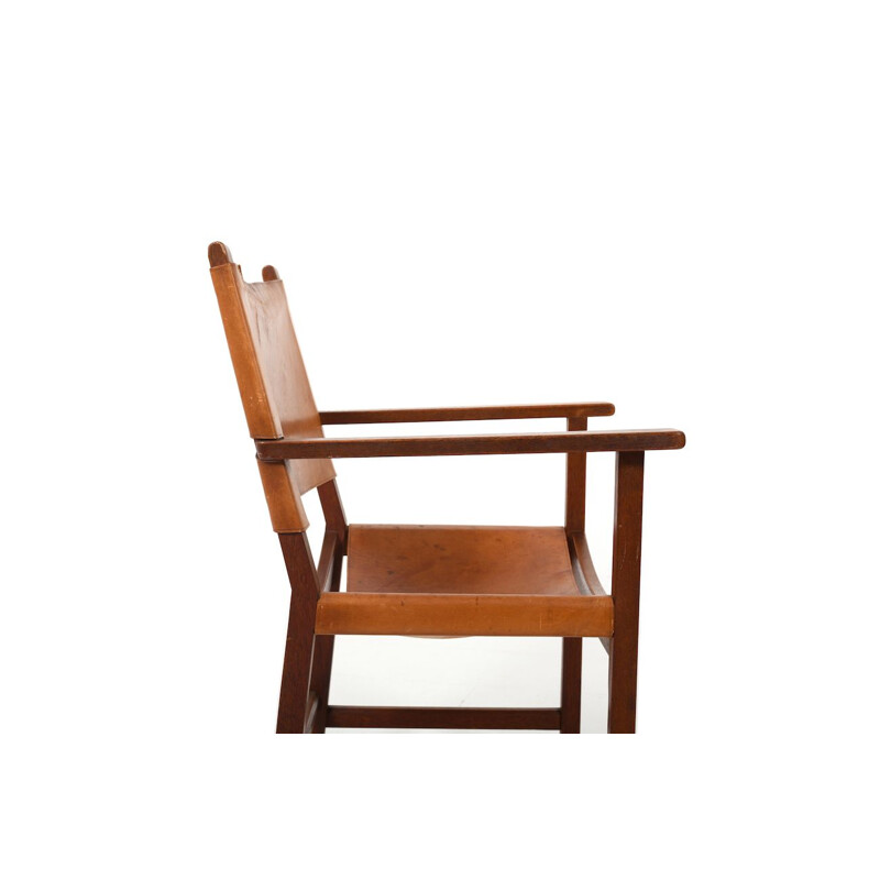 Poltrona vintage in teak di Mogens Lassen per Thorald Madsen, Danimarca 1953