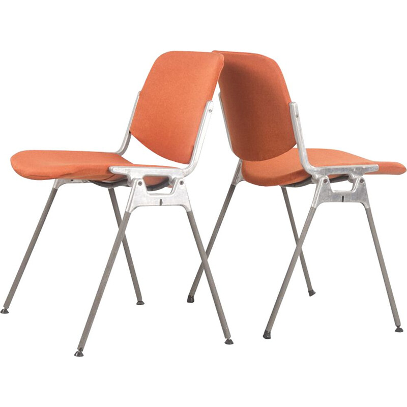 Pair of vintage DSC 106 chairs by Giancarlo Piretti for Anonima Casteli 1965