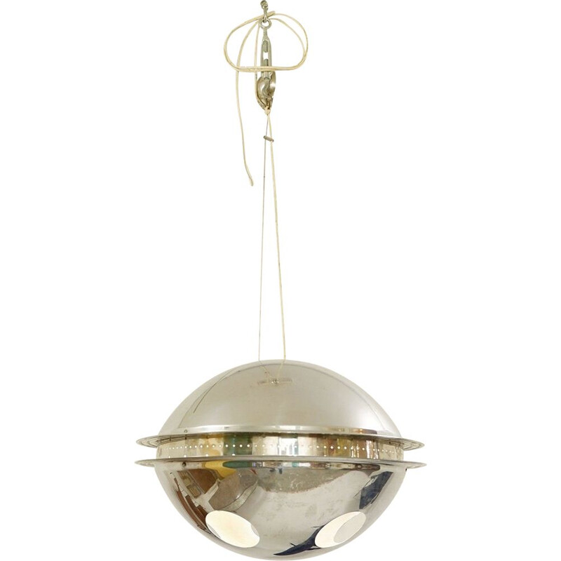 Vintage chrome pendant lamp