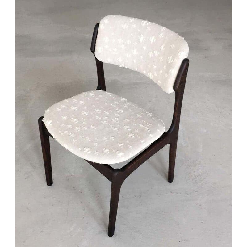 Conjunto de 4 cadeiras de carvalho vintage tan por Erik Buch 1960