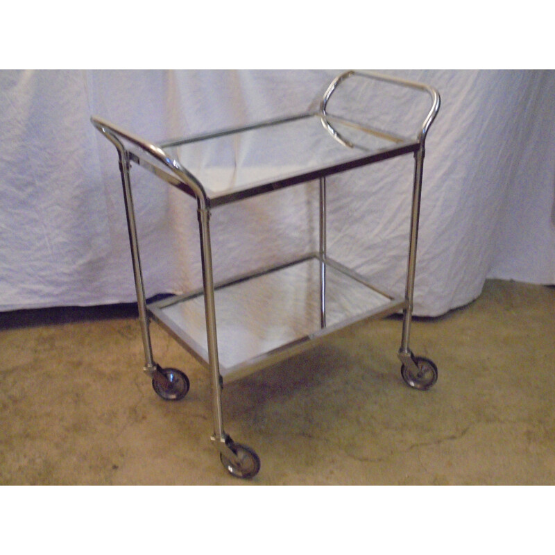 Vintage Art deco Rolling table with wheels 1950s