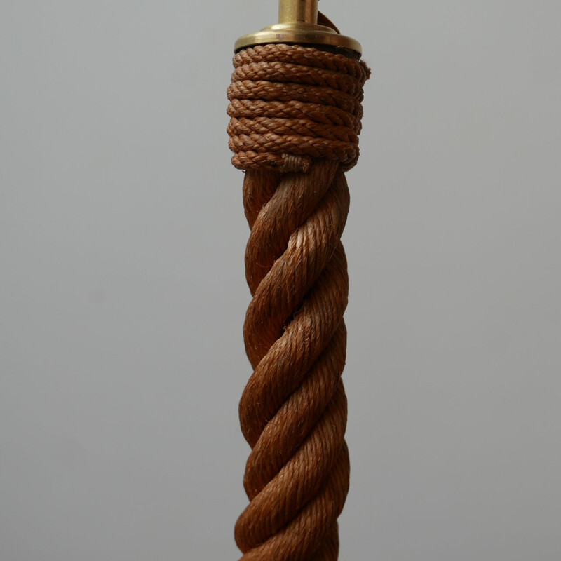 Lampe de table vintage Audoux Minet Rope Cord Cord 1960
