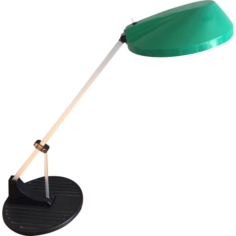 Lampe de bureau Anglepoise verte en fer et plastique - 1970