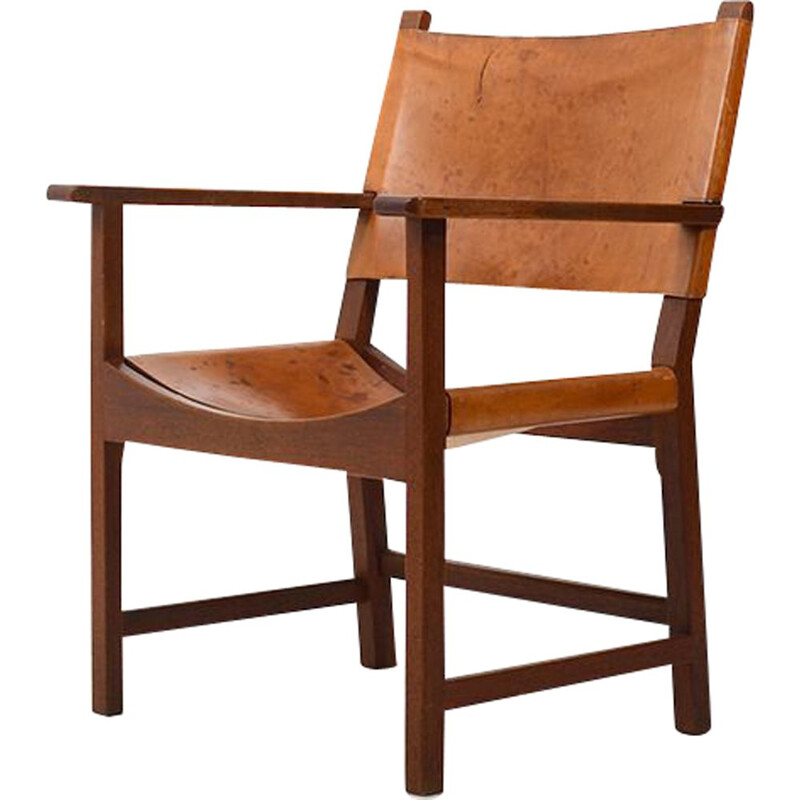 Poltrona vintage in teak di Mogens Lassen per Thorald Madsen, Danimarca 1953