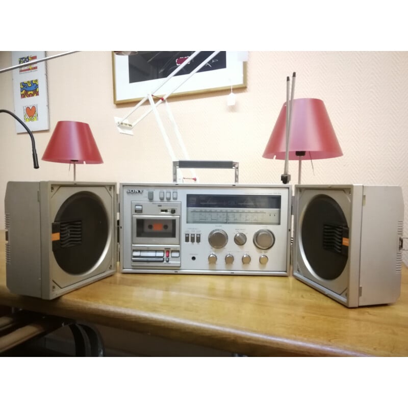 Vintage radio k7 boombox valise sony CFS-88L