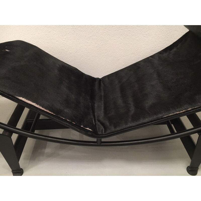 Vintage lounge armchair Le Corbusier LC4 Black Foal by Jeanneret Perriand by Cassina 1978