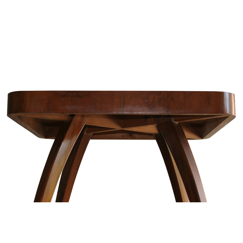 "H370" coffee table in walnut, Jindrich HALABALA - 1930s
