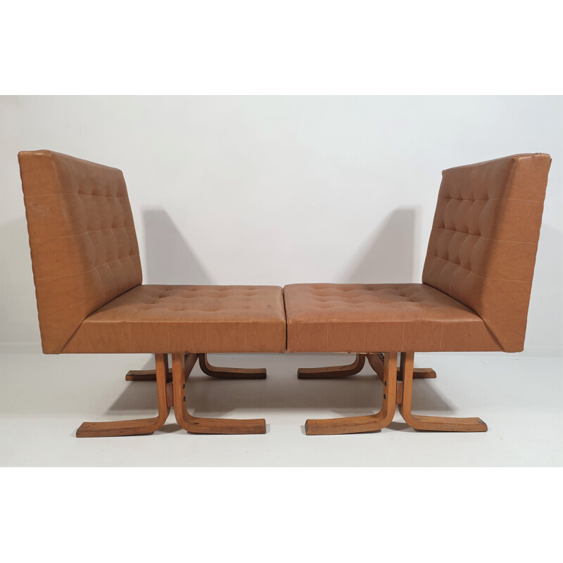 Pair of vintage Bratislava Armchair by Ludvik Volak for Drevopodnik Holesov 1960s