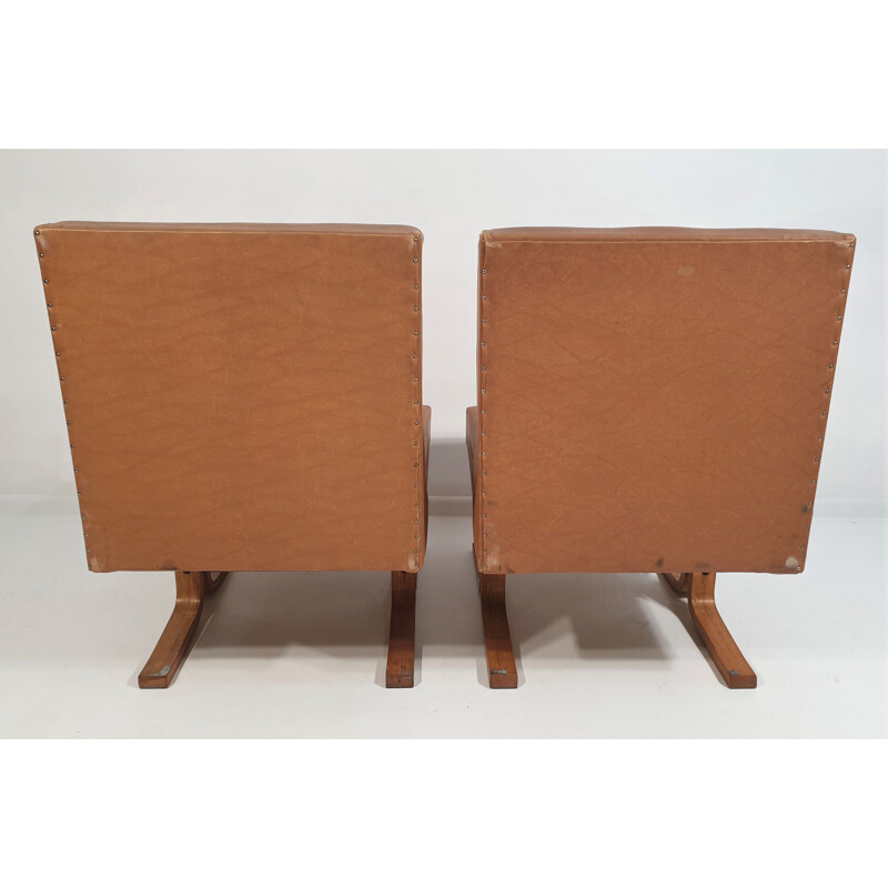 Pair of vintage Bratislava Armchair by Ludvik Volak for Drevopodnik Holesov 1960s