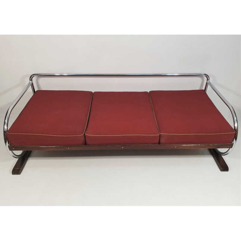 Vintage Chrome Sofa by Kavona, Czechoslovakia 1950s
