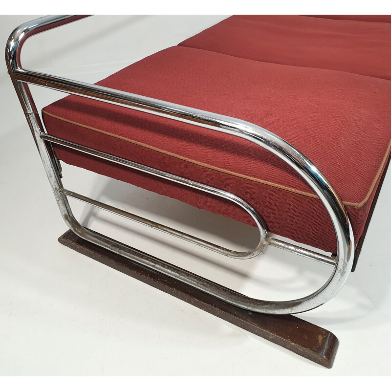 Vintage Chrome Sofa by Kavona, Czechoslovakia 1950s