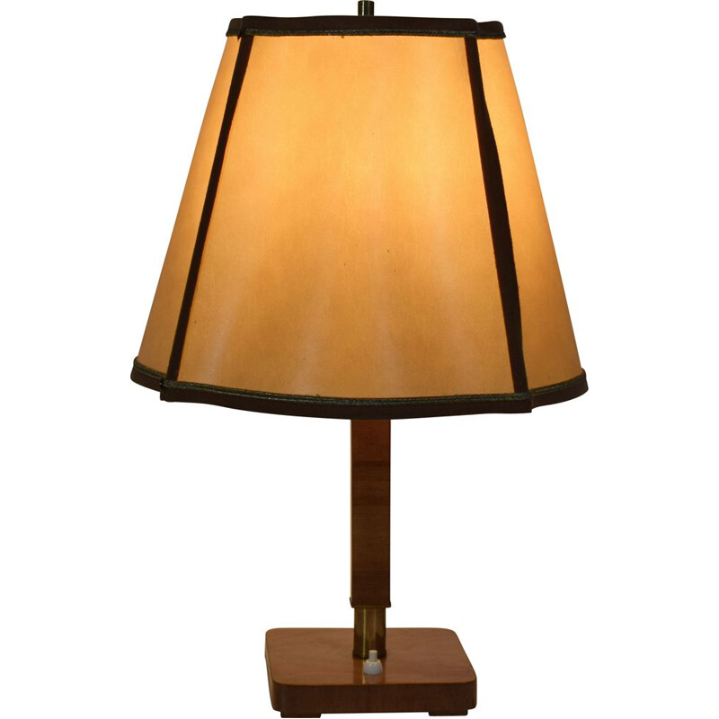 lampe vintage art déco - bois