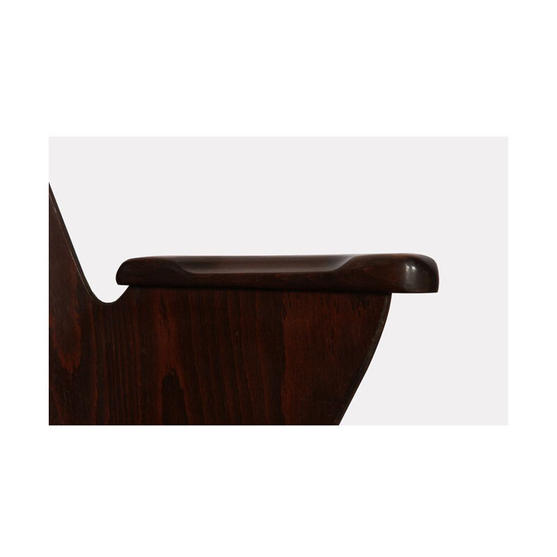 Paire de fauteuils vintage en bois par Lubomir Hofmann pour Ton 1960