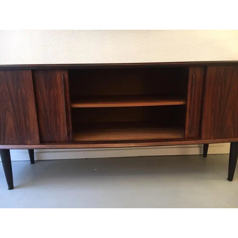 Vintage Arne Vodder rosewood sideboard with curved face