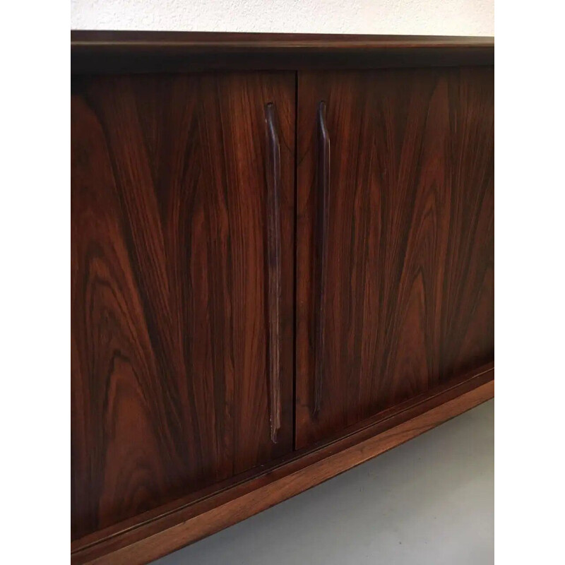 Vintage Arne Vodder rosewood sideboard with curved face