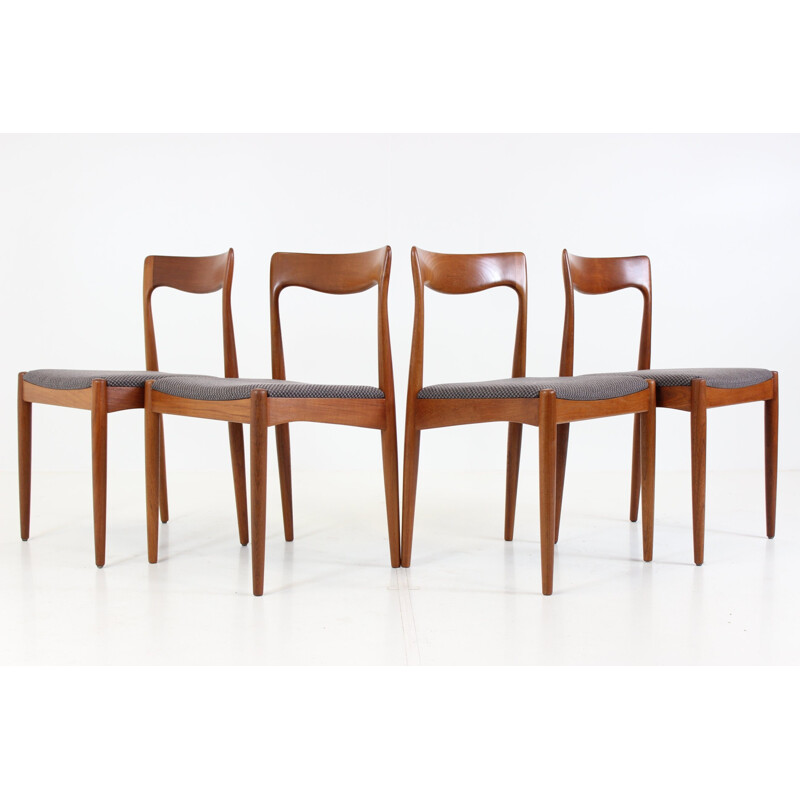 Suite de 4 chaises à repas Vamo Møbelfabrik, Arne VODDER - 1960