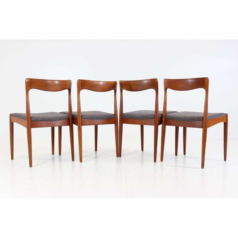 Set of 4 Vamo Møbelfabrik dining chairs, Arne VODDER - 1960s