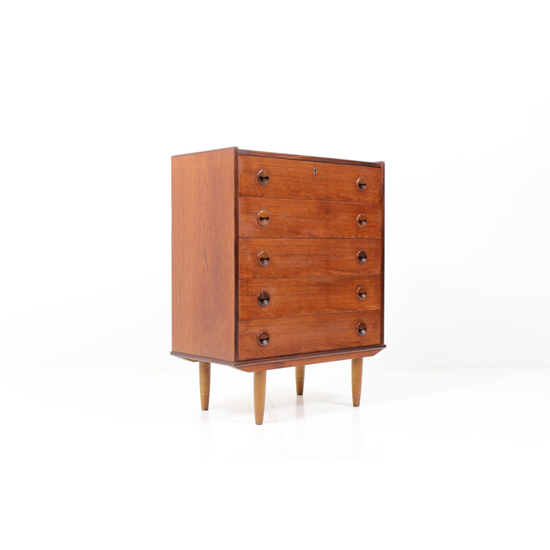 Lockable chest of drawers, K. KRISTIANSEN - 1950s