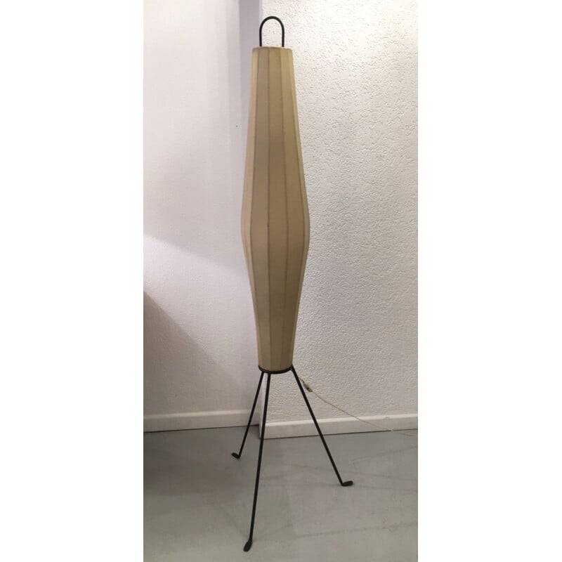 Vintage floor lamp by H Klingele for Artimeta Cocoon, Netherlands 1957s