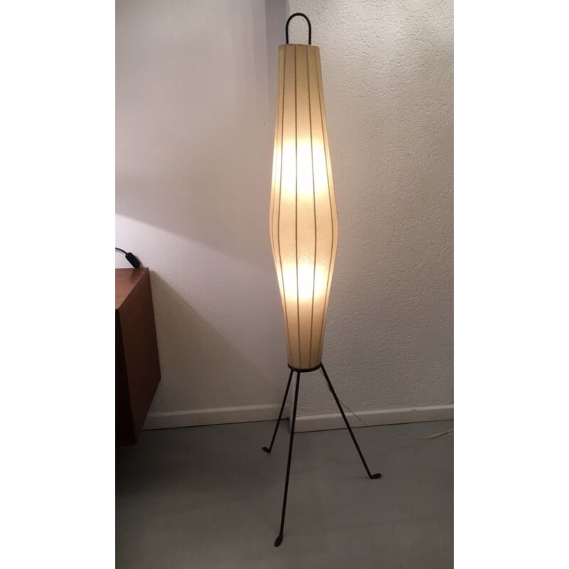 Vintage floor lamp by H Klingele for Artimeta Cocoon, Netherlands 1957s