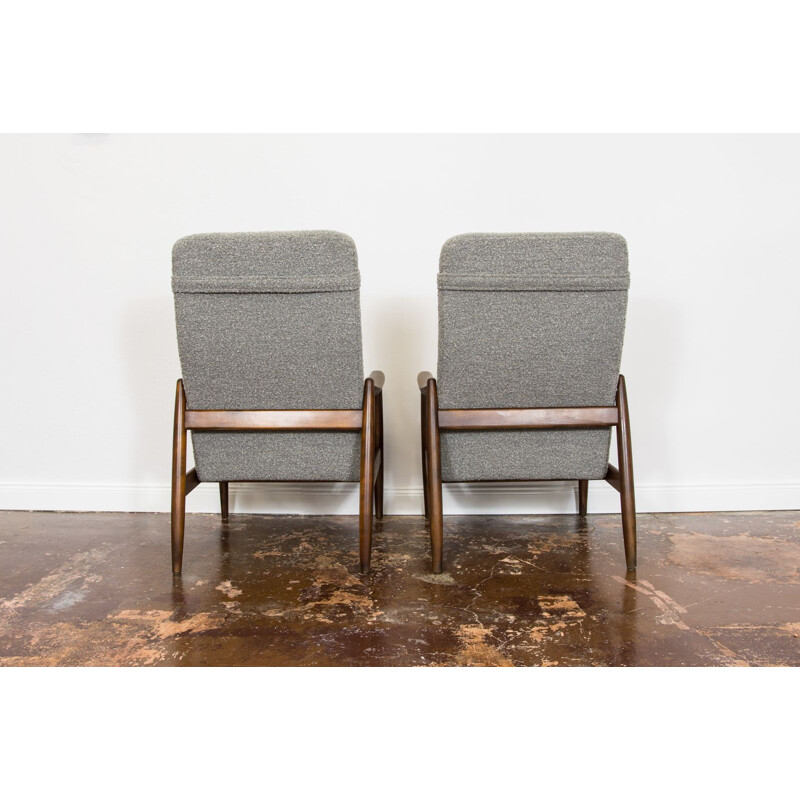 Pair of vintage GFM-64 High Back Armchairs by Edmund Homa for GFM 1960s