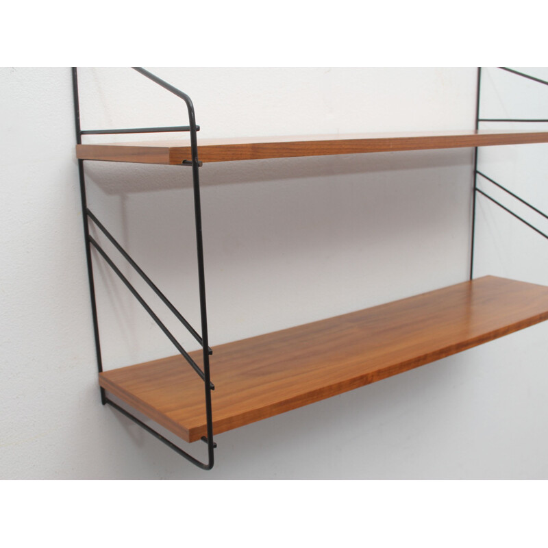 Vintage wall unit with 2 shelves 1960s