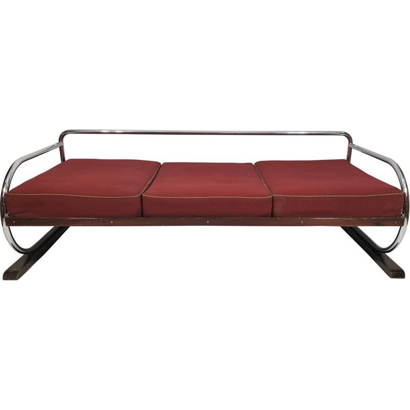 Vintage Chrome Sofa by Kavona, Czechoslovakia 1950s