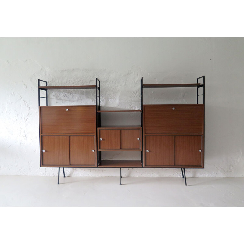 Vintage living room storage with bar 1960