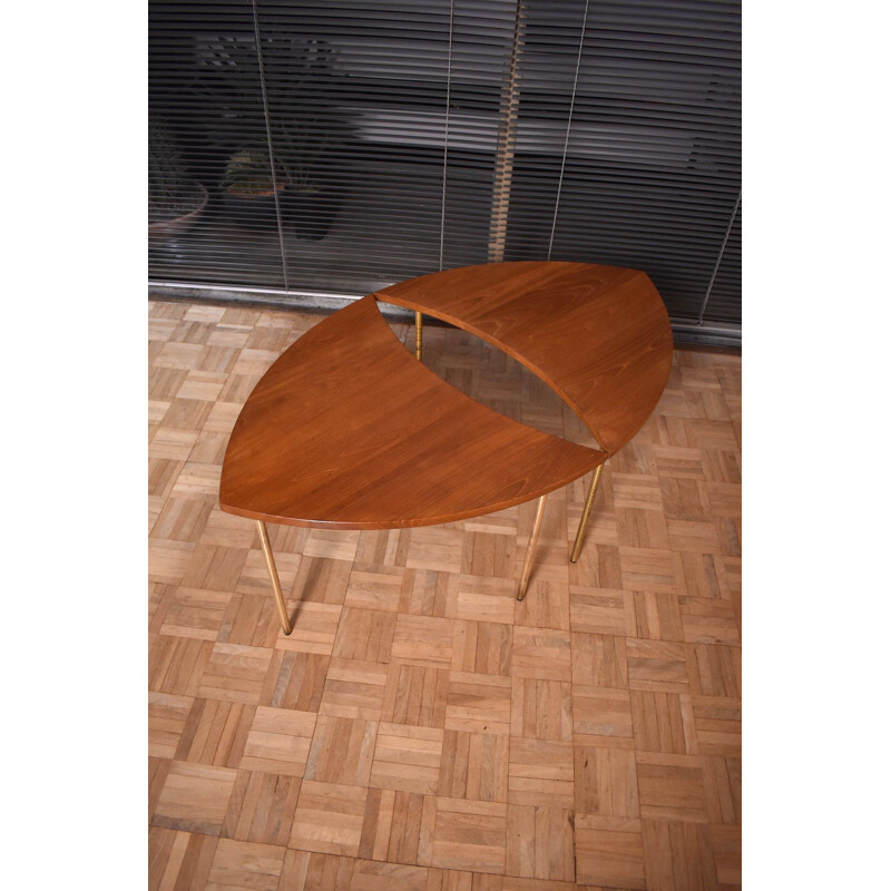 Pair of vintage 523 Pinwheel Tables by Peter Hvidt & Orla Molgaard Nielsen 1950s