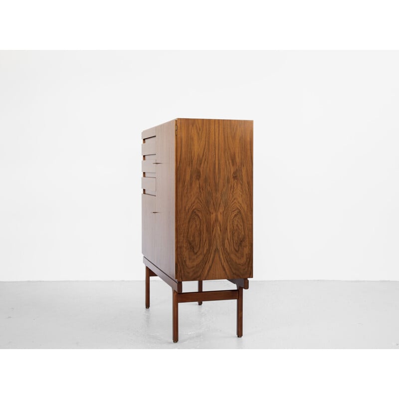 Vintage cabinet with 2 doors and 4 drawers by Jos de Mey for Van den Berghe Pauvers, Belgium 1960s