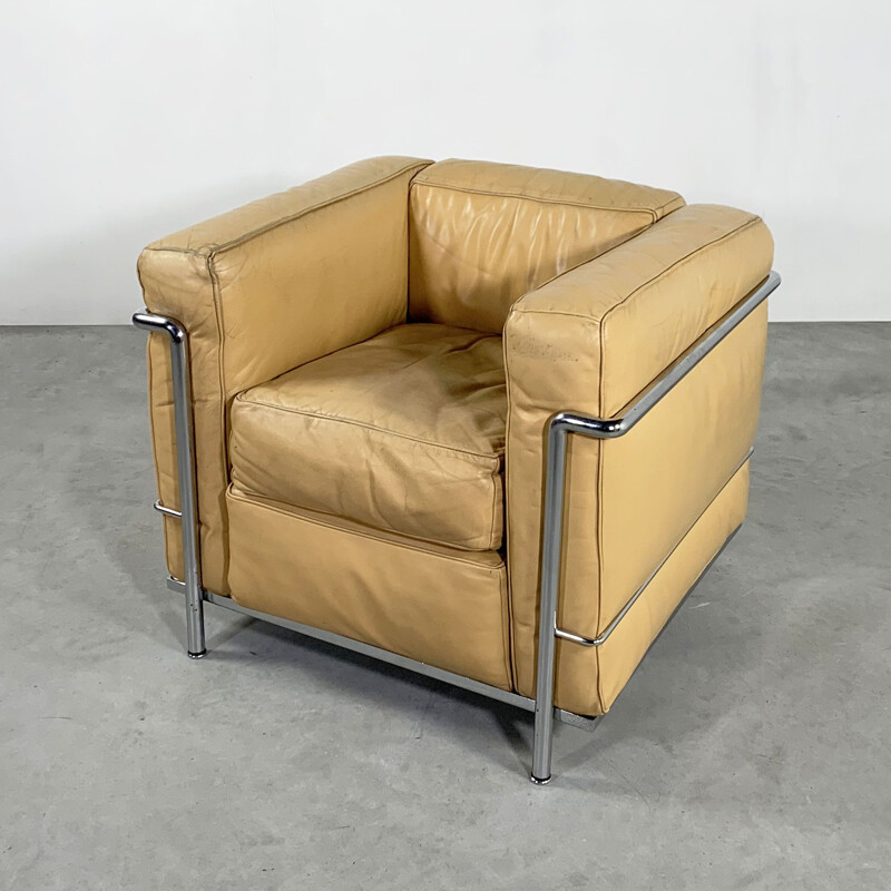 Vintage LC2 Armchair by Le Corbusier for Cassina 1970s